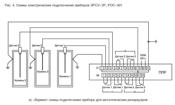 Рос 301 датчик реле уровня схема