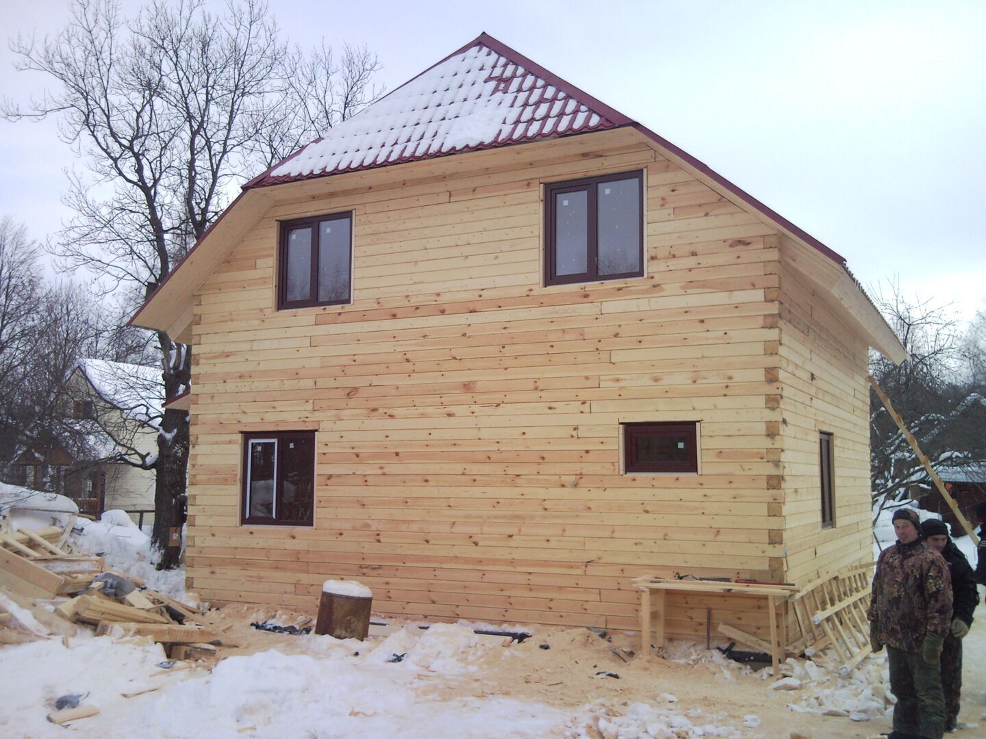 Каркас из цельного бруса