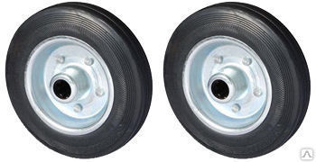 Промышленное колесо без крепления 100 мм (черн. рез., роликоподш.) C 46