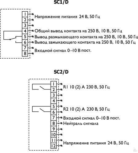 Преобразователь аналогового сигнала в релейный сигнал SC2/D (Regin) 2