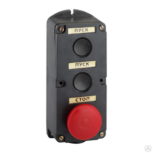 Пост кнопочный ПКЕ 212-3-У3-IP40-КЭАЗ (красный гриб) 