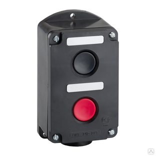 Пост кнопочный ПКЕ 212-2-У3-IP40-КЭАЗ (2НО черный 2НЗ красный) 