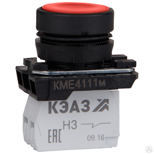 Кнопка КМЕ4111м-красный-1но+1нз-цилиндр-IP40-КЭАЗ 