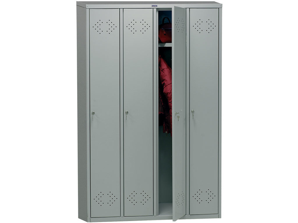 Шкаф для одежды металлический ПРАКТИК LS-41