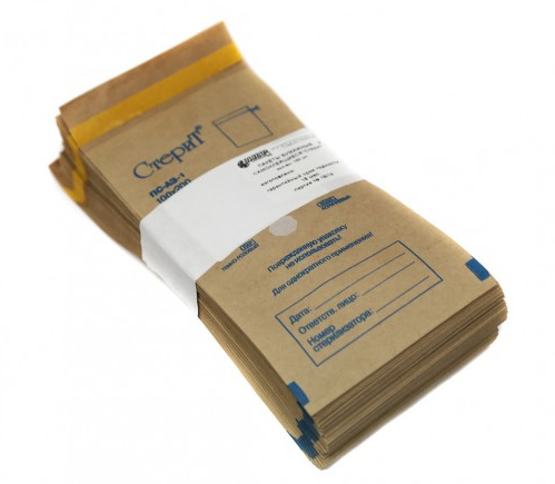 Крафт пакет для стерилизации "СтериТ®" 50х170 мм. Упаковка - 100 шт. Винар