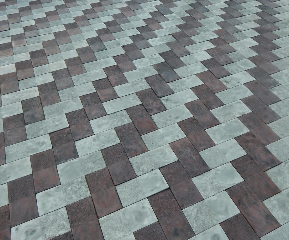 Пример выкладки бетонной брусчатки «Домино» №2 7