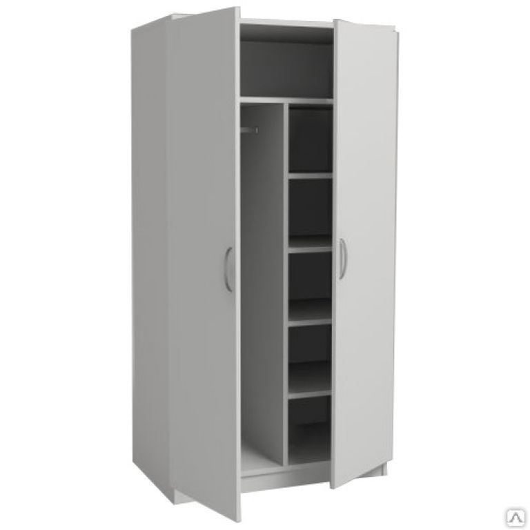Шкаф для одежды двухстворчатый с внутреннй дверью 800х500х1750