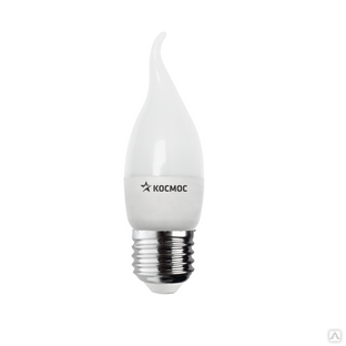 Лампа светодиодная LED Е27 5 Вт свеча на ветру 3000 К Экономка Космос Eco_LED5 WCWE2730 