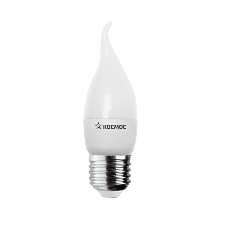Лампа светодиодная LED Е27 5 Вт свеча на ветру 3000 К Экономка Космос Eco_LED5 WCWE2730