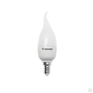 Лампа светодиодная LED Е14 7 Вт свеча на ветру 4500 К Экономка Космос Eco_LED7 WCWE1445 