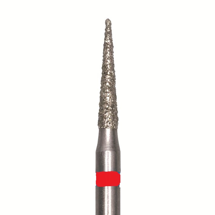 Бор алмазный Jota SL858F.FG.014, красный, 25 шт. форма конус с заостренным концом