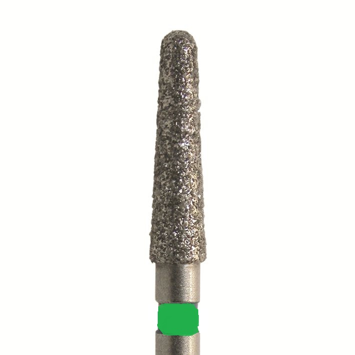 Бор алмазный Jota SL852G.FG.014, зеленый, 25 шт. форма конус с закругленным концом