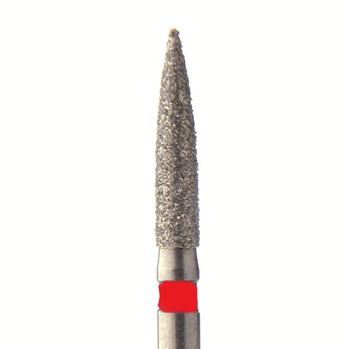 Бор алмазный Jota SL862F.FG.014, красный, 25 шт. форма цилиндр с заостренным концом