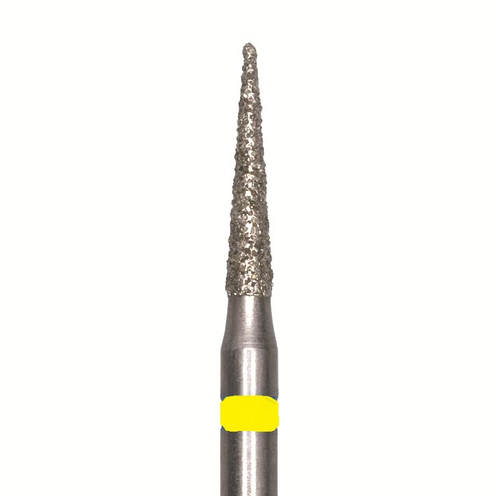 Бор алмазный Jota SL858EF.FG.014, желтый, 25 шт. форма конус с заостренным концом