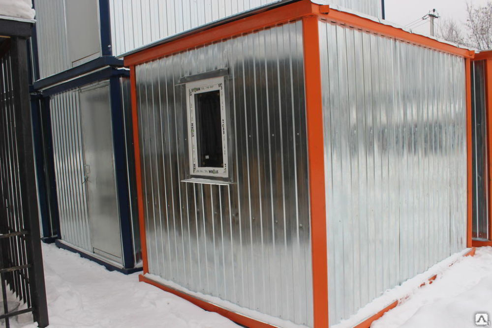 Блок контейнер/бытовка под баню БК-01 3х2.4 м "Зимний"
