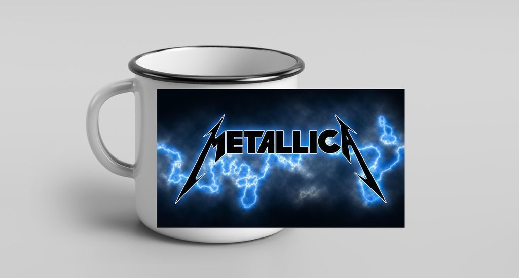 Кружка металлическая эмалированная Metallica, Металлика №1
