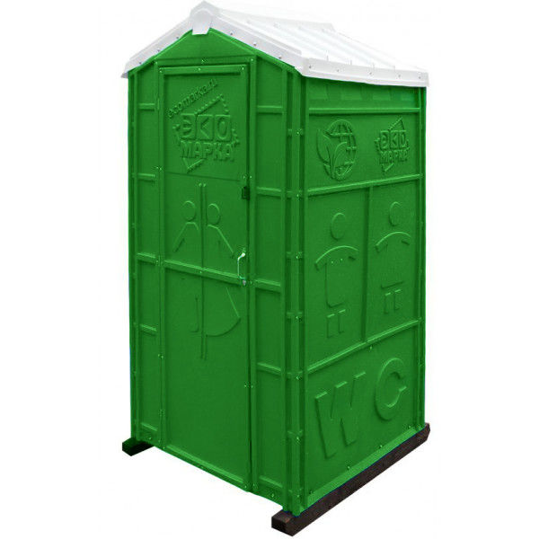 Мобильная туалетная кабина "Стандарт Плюс" в сборе зеленая