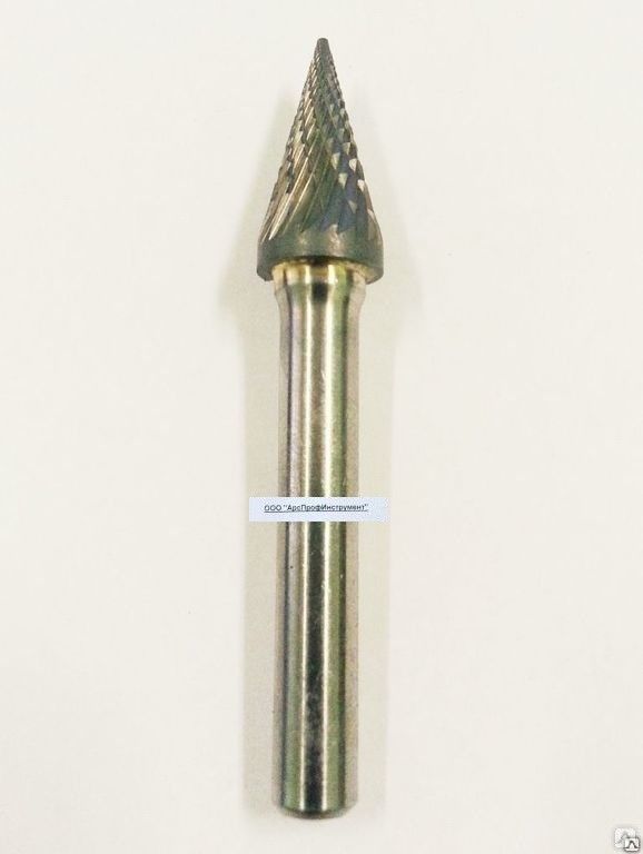 Борфреза коническая (зенкер тип J) ф12 SM-5R MMDS USA 280 Included Pointed, сфероконическая ф20х25х8х70 хв.8мм Karnasch 1