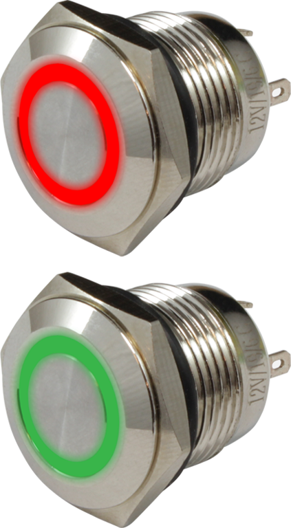 Кнопка SD16-V-16IFB-M100-U-SG220 (AR-SD16-BM16100.FRG) зеленая