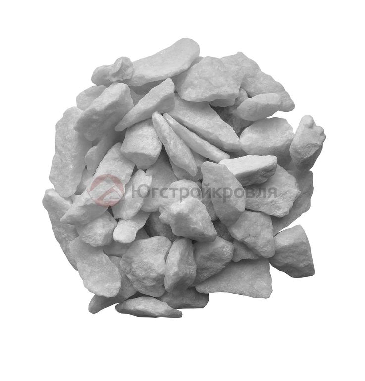 Крошка мраморная белая колотая фракция 10-20 мешок 25 кг