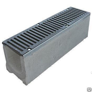 Лоток водоотводный BetoMax ЛВ-16.25.21-Б бетонный с решёткой щелевой чугунной ВЧ кл. F (комплект) 04341 