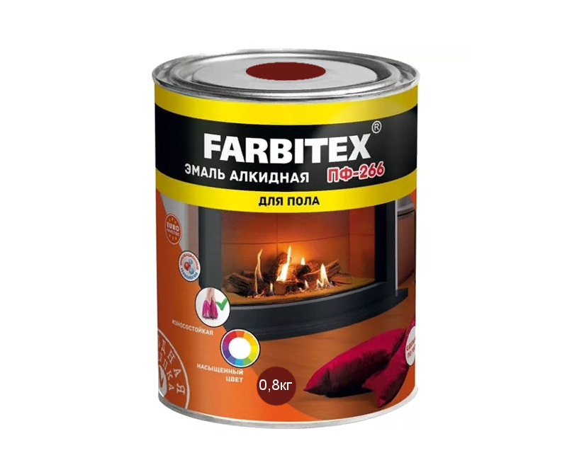 FARBITEX эмаль алкидная ПФ-266 для пола. Эмаль для пола ПФ-266 FARBITEX 20 кг. Эмаль для пола ПФ-266 FARBITEX 0,8 кг. Эмаль для пола ПФ-266 красно-коричневый FARBITEX 0,8 кг. Эмаль 266 желто коричневая