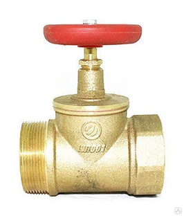 Клапан пожарный латунный прямоточный КПЛП 65-1 муфта-цапка 