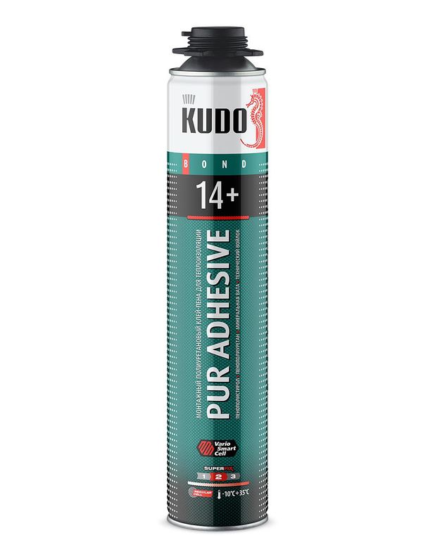 Клей-пена для теплоизоляции KUDO PUR ADHESIVE PROFF 14+