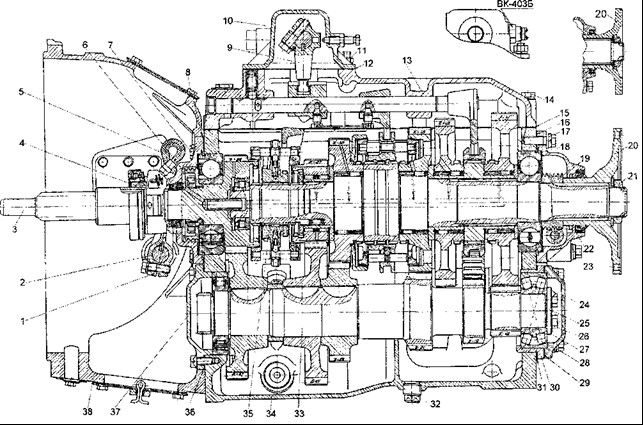Коробка передач схема на камаз