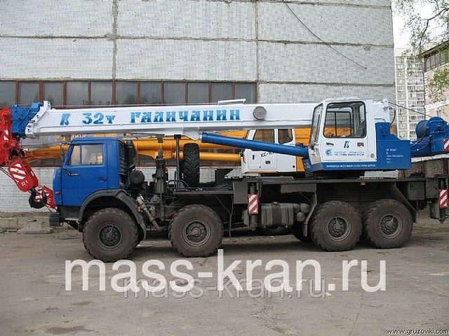 Автокран Галичанин 32 т на шасси КАМАЗ-63501