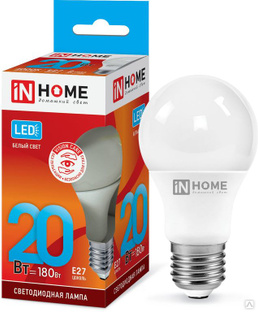 Лампа светодиодная LED-A60-VC 20Вт 230В Е27 4000К 1800Лм IN HOME 