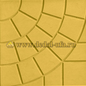 Тротуарная плитка Колодец желтая, 350*350*50 мм