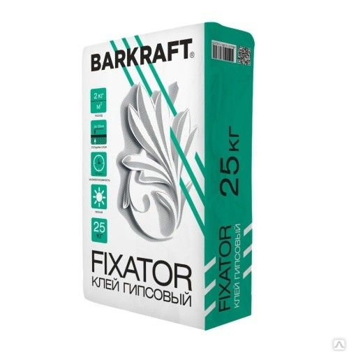 Клей для блоков BARKRAFT гипсовый «FIXATOR» летний