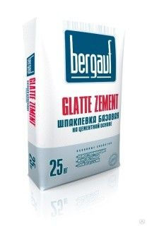 Шпаклевка BERGAUF Glatte Zement базовая цементная 25 кг/уп
