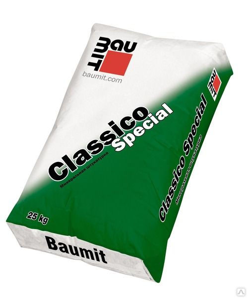 Штукатурка Baumit Classico Special минеральная K 1.5 фактура "шуба" белая