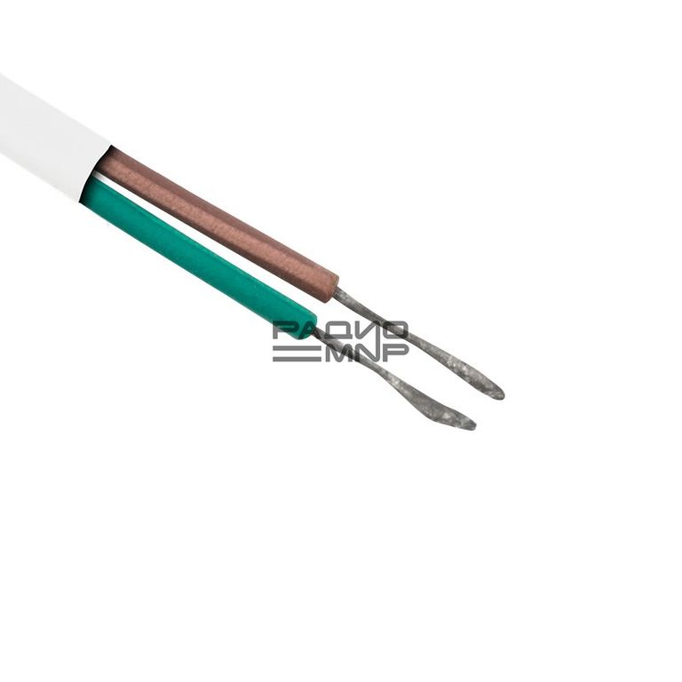 Шнур сетевой без розетки 1,5м кабель ШВВП 2x0.5 кв. мм. (белый) "Rexant" 2
