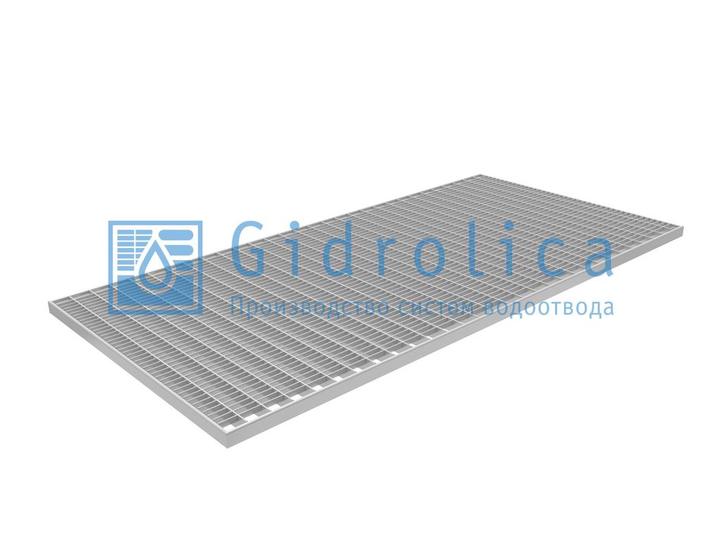 302 Решетка Gidrolica Step Pro 490х990мм - стальная ячеистая оцинкованная