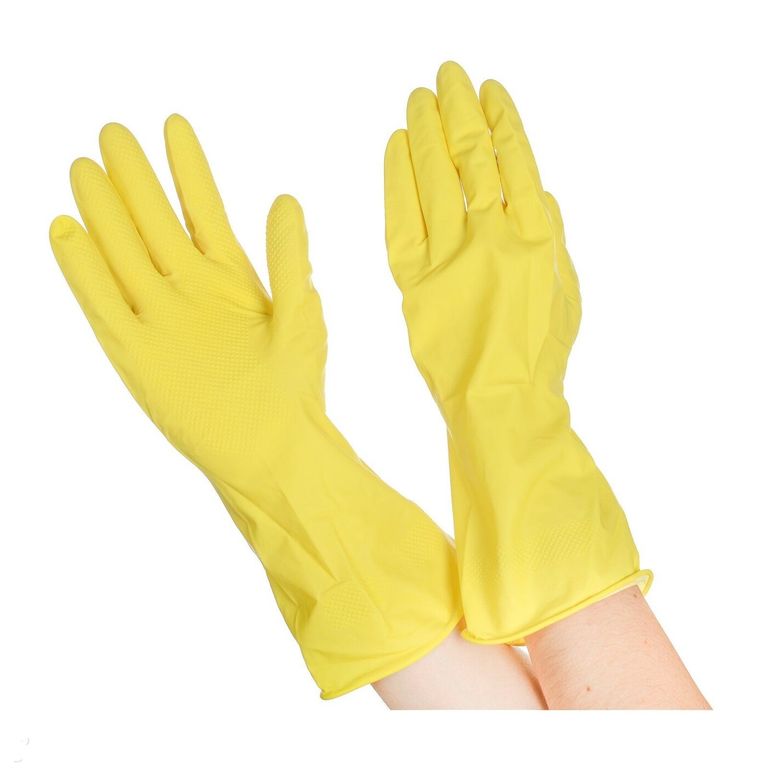 Хозяйственные перчатки, желтые