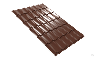 Лист профилированный Монтеррей 0,45 мм (8017 - шоколадно-коричневый) 