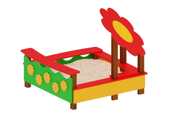 Песочница для детской площадки Ромашка (ИО 07-548)