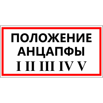 Знак "Положение Анцапфы I II III IV V"