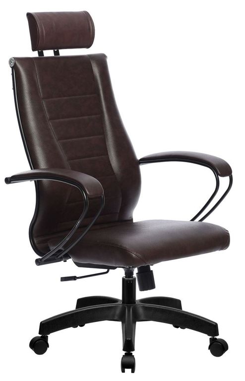 Кресло для руководителя Комплект 34, пятилучье пластиковое c треугольным се
