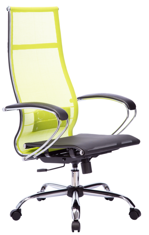Кресло для руководителя Комплект 7, пятилучье хромированное c овальным сече