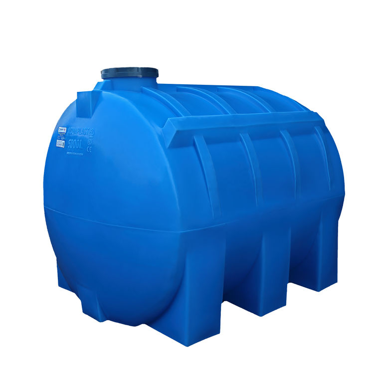 Емкость для дизельного топлива пластиковая овально-горизонтальная 5000 л синяя Aquaplast
