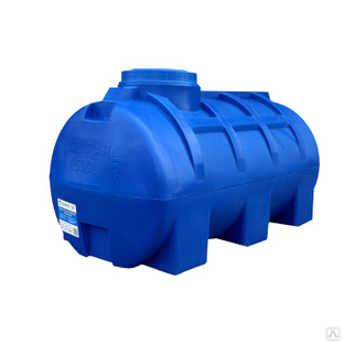 Емкость для воды пластиковая овально-горизонтальная 500 л синяя Aquaplast #1