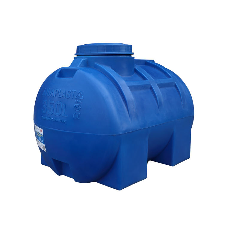 Емкость для воды пластиковая овально-горизонтальная 350 л синяя Aquaplast 1