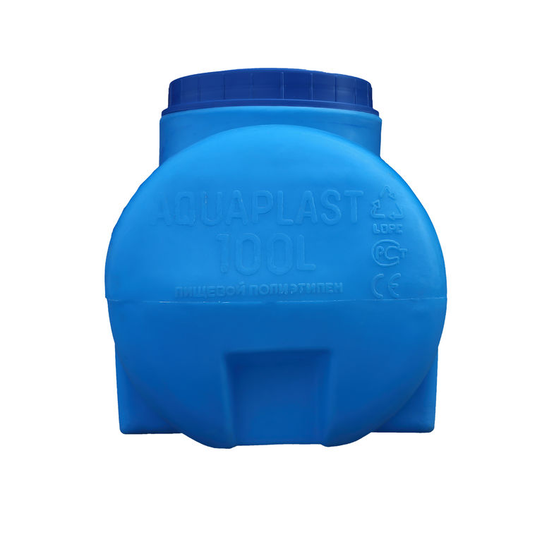 Емкость для воды пластиковая овально-горизонтальная 100 л синяя Aquaplast 2