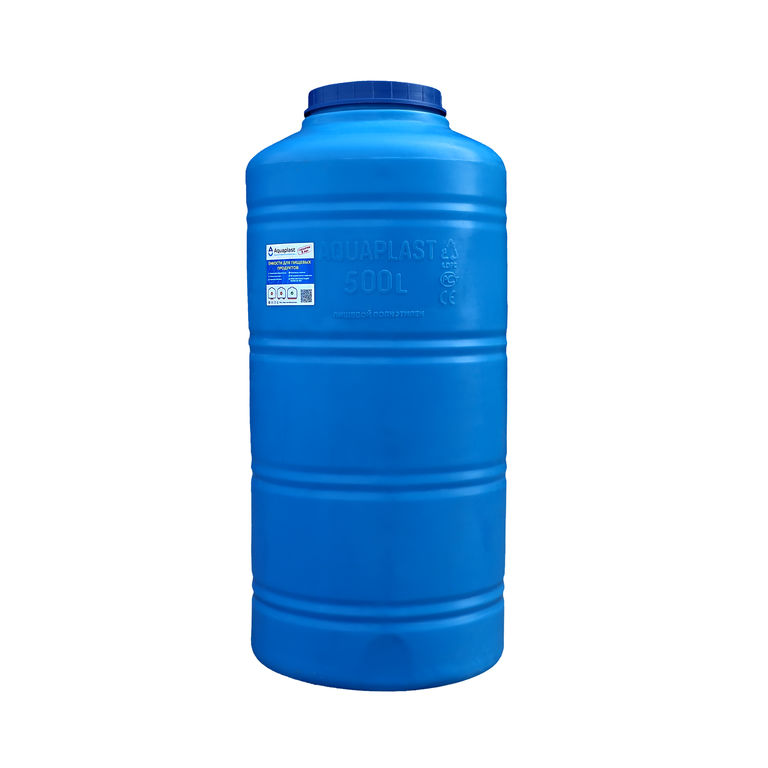 Емкость узкая пластиковая ОВ 500 литров Aquaplast синяя