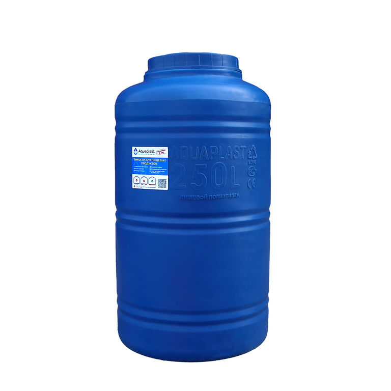 Бак для дизельного топлива пластиковый ОВ 250 литров Aquaplast синий 1