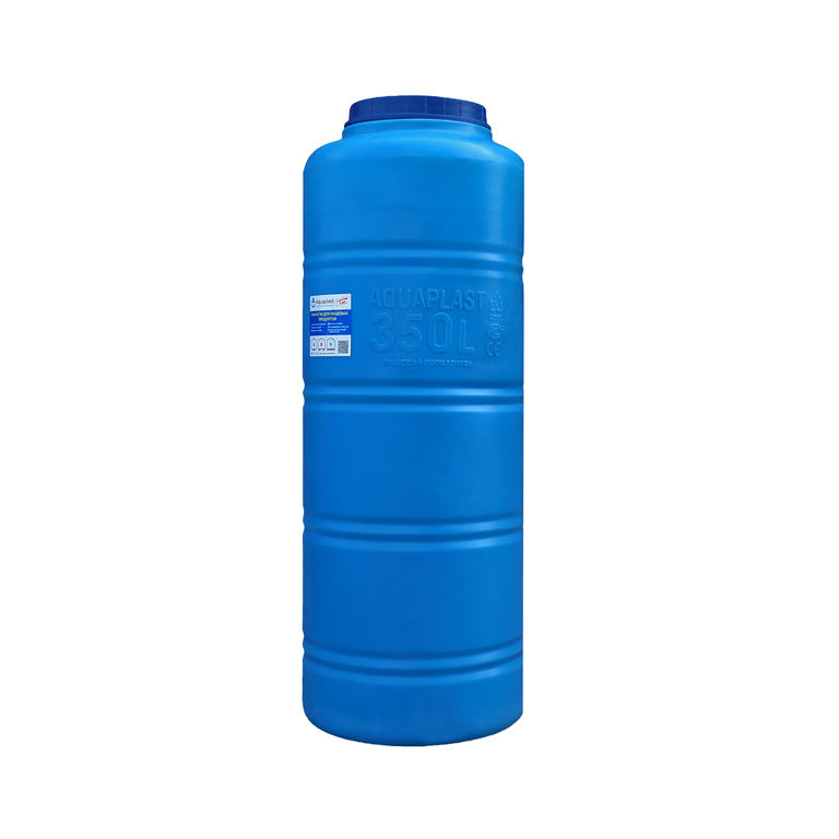 Емкость для воды пластиковая овально-вертикальная 350 л синяя Aquaplast 1